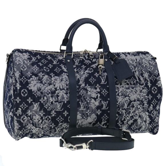 LOUIS VUITTON Monogram Tapestry Keepall Bandouliere 50 Boston M57285 - Picture 1 of 16